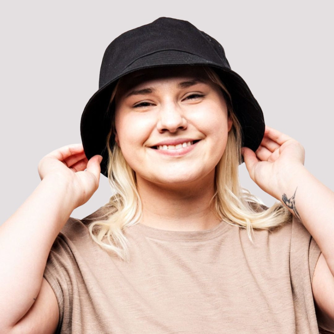 Classic Black Bucket Hat | Peace Love and Giggles