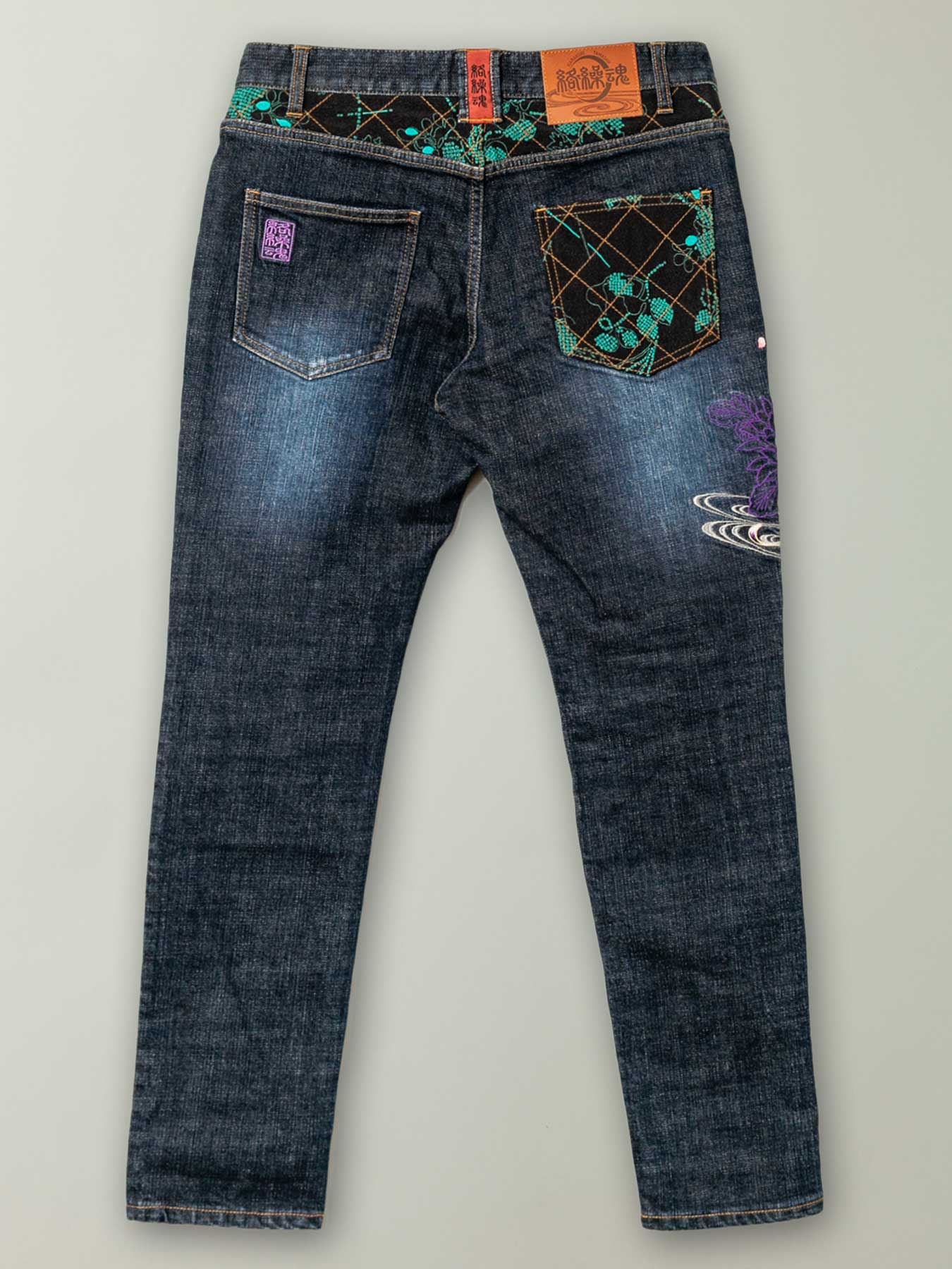 楽天市場】【絡繰魂】 百花刺繍 ストレッチ デニム パンツ 〔別注