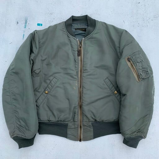 50's U.S.AIRFORCE MA-1 フライトジャケット ALBERT TURNER社 セージ