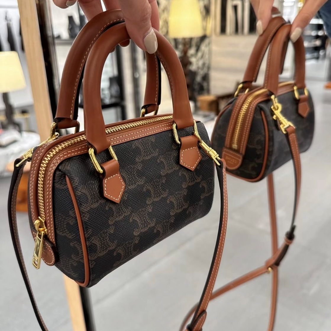 CELINE】セリーヌ ミニ ボストン トリオンフキャンバス (CELINE