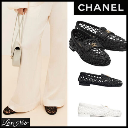 ホワイト（白）系 CHANEL(シャネル) ローファー・オックスフォード