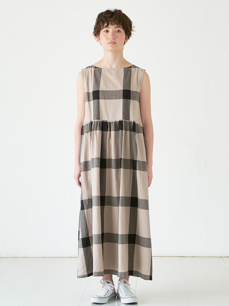 コットンチェックノースリーブワンピース | OPノースリーブ | 【公式