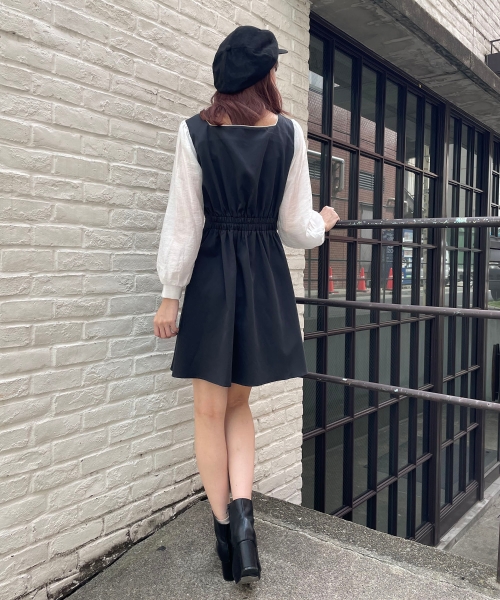 ガーリーパイピング長袖ワンピ/MAJESTIC LEGON(マジェスティックレゴン