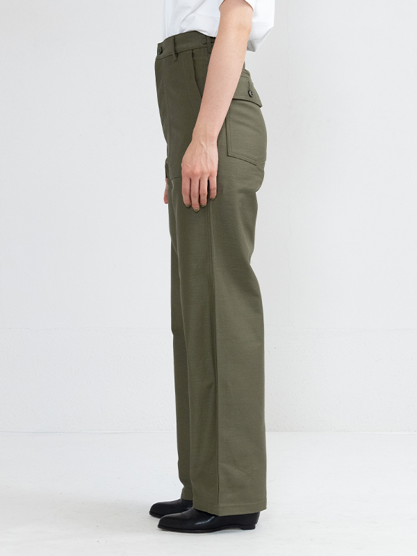 BACK SATIN BAKER PANTS-バックサテンベイカーパンツ-HYKE（ハイク