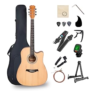 Amazon | Mocoluz アコースティックギター セット 41インチ マホガニー