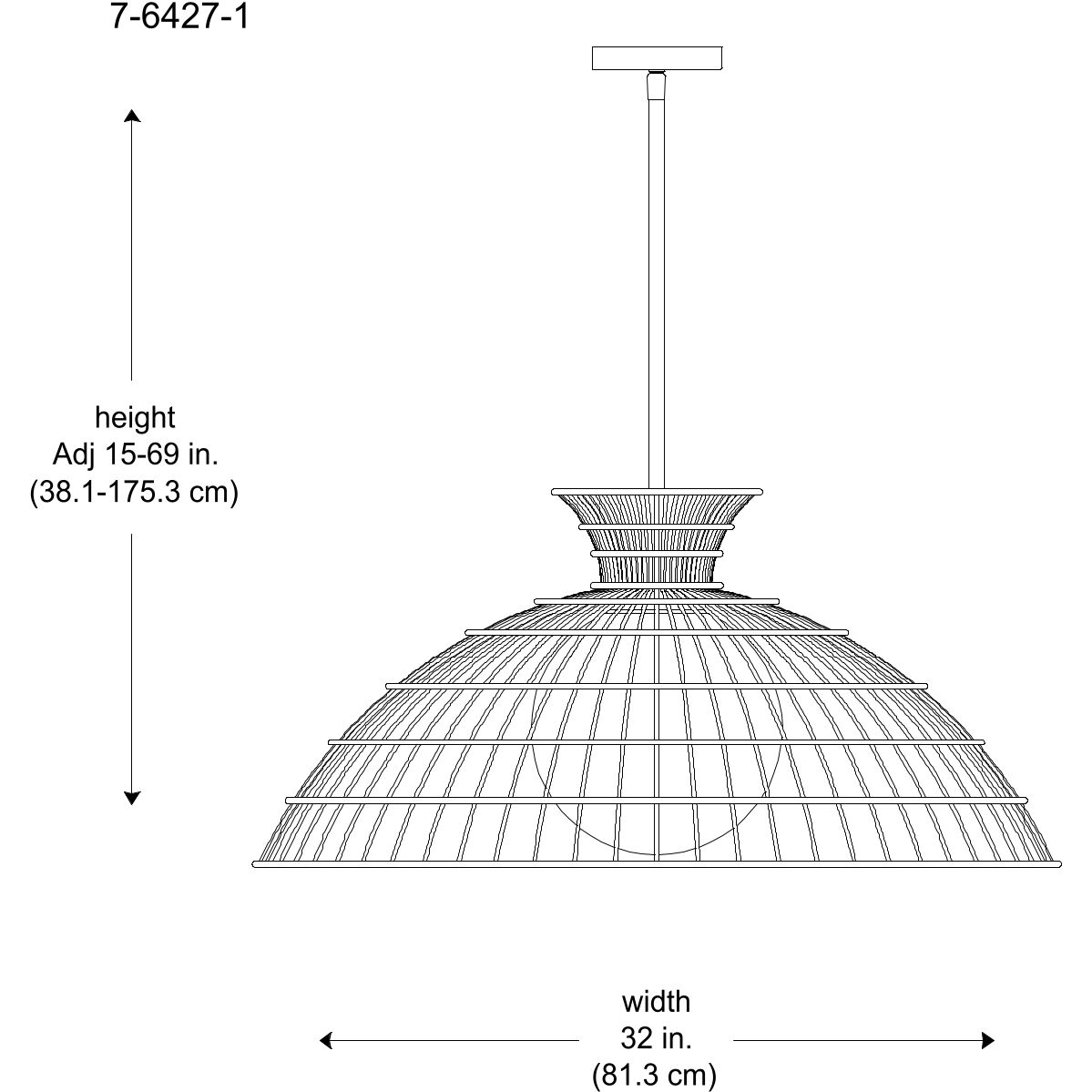 Savoy House 7-6427-1-322 Lanai 1 Light 32 inch Warm Brass Pendant