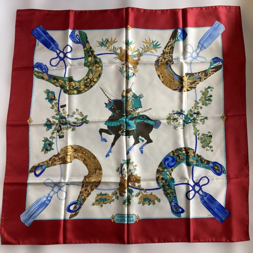 未使用品　エルメス　スカーフ　サムライ　タグ有り HERMES（エルメス） 未使用 超美品 スカーフ 90 カレ 希少 レア