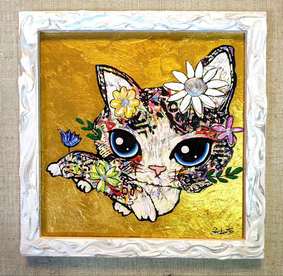 手作り額付作品 「なでしこニャンコ」 ニャンコピンクッションとニャンコまち針 | CAINZ DIY Square