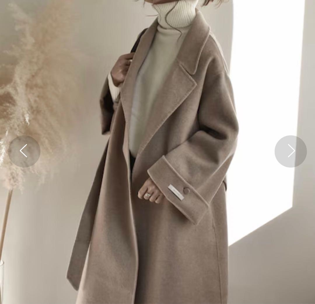 cizat/lavish gate ロング ウールガウンコート リバー仕立て - メルカリ