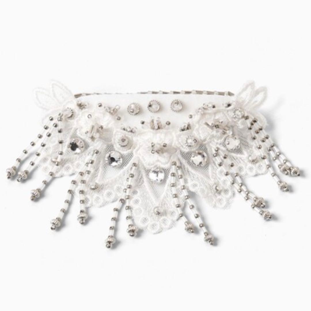 tanakadaisuke  bijou barrette 左用 タナカダイスケ| snow bijou mini barrette Black – tanakadaisuke