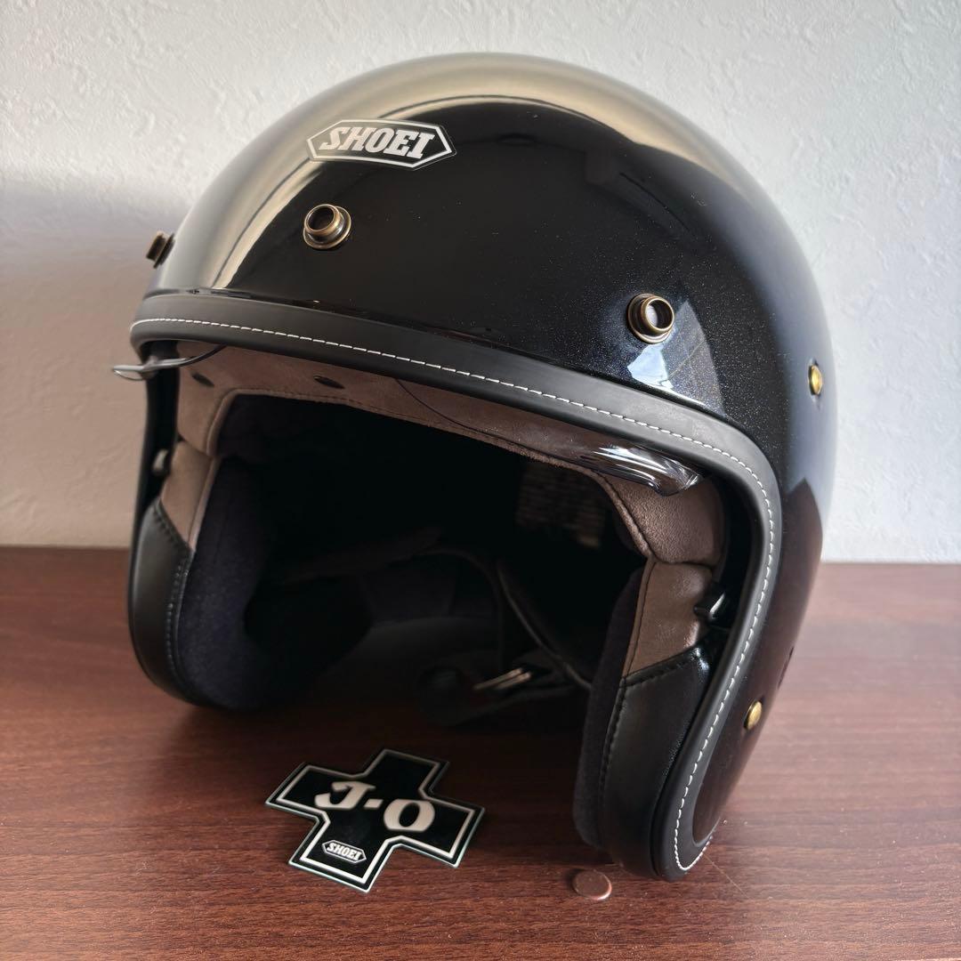 SHOEI J・O+ パールブラック ジェットヘルメット　ガラスコーティング済 J・O+ (ジェイオー・プラス) パールブラック ジェットヘルメット