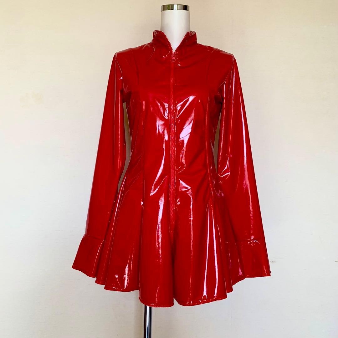 エナメルボンテージ　ワンピース　レッド Amazon.co.jp: [DOKiDOKi] エナメル コルセット ワンピース【赤 レッド