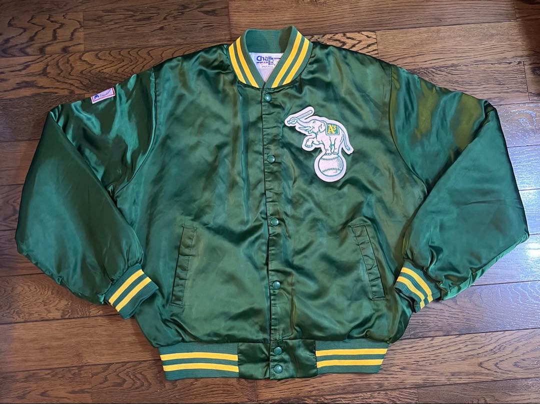 Chalk Line アスレチックス　スタジャン　サイズＬ　アメリカ製　MLB Chalk Line(チョークライン) 90's NFL COWBOYS USA made stadium
