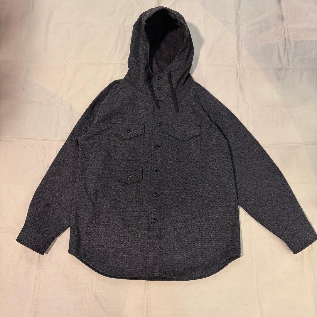 MODMNT モドメント TWEED KNIT HOODED SHIRT L MODMNT (モドメント) TWEED KNIT HOODED SHIRT / ツイードニット フー