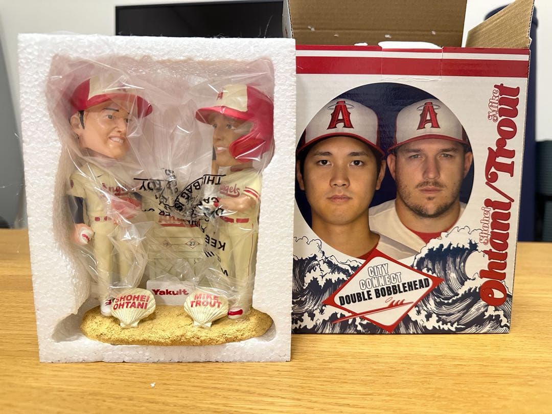 大谷翔平・マイク・トラウト ダブルボブルヘッド 楽天市場】MLB 大谷翔平 ＆マイク・トラウト エンゼルス ボブルヘッド