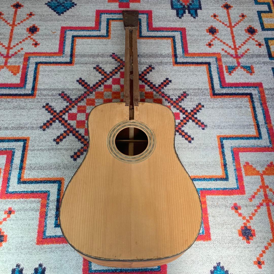 マ*ズ様 ハンドメイドギター　制作途中　ウォルナット　パーツ付き Water Road Guitars Deep Arte Cutaway Hokusai Inspired 