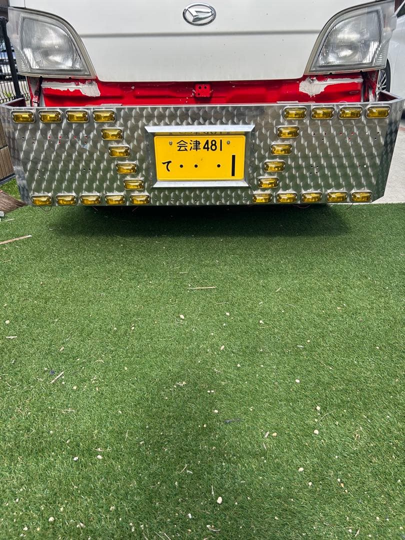 軽トラ　デコトラ　フロントウロコバンパー Yahoo!オークション - 軽トラ デコトラ メッキバンパー フロントバンパ