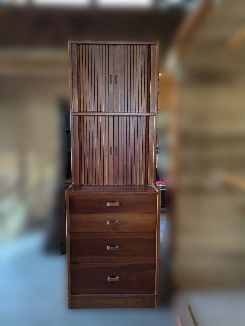 木製スラットデザインタンス　アンティーク　特注品 加藤木工 CCチェスト800 チェスト タンス 整理ダンス ナラ無垢 オーク