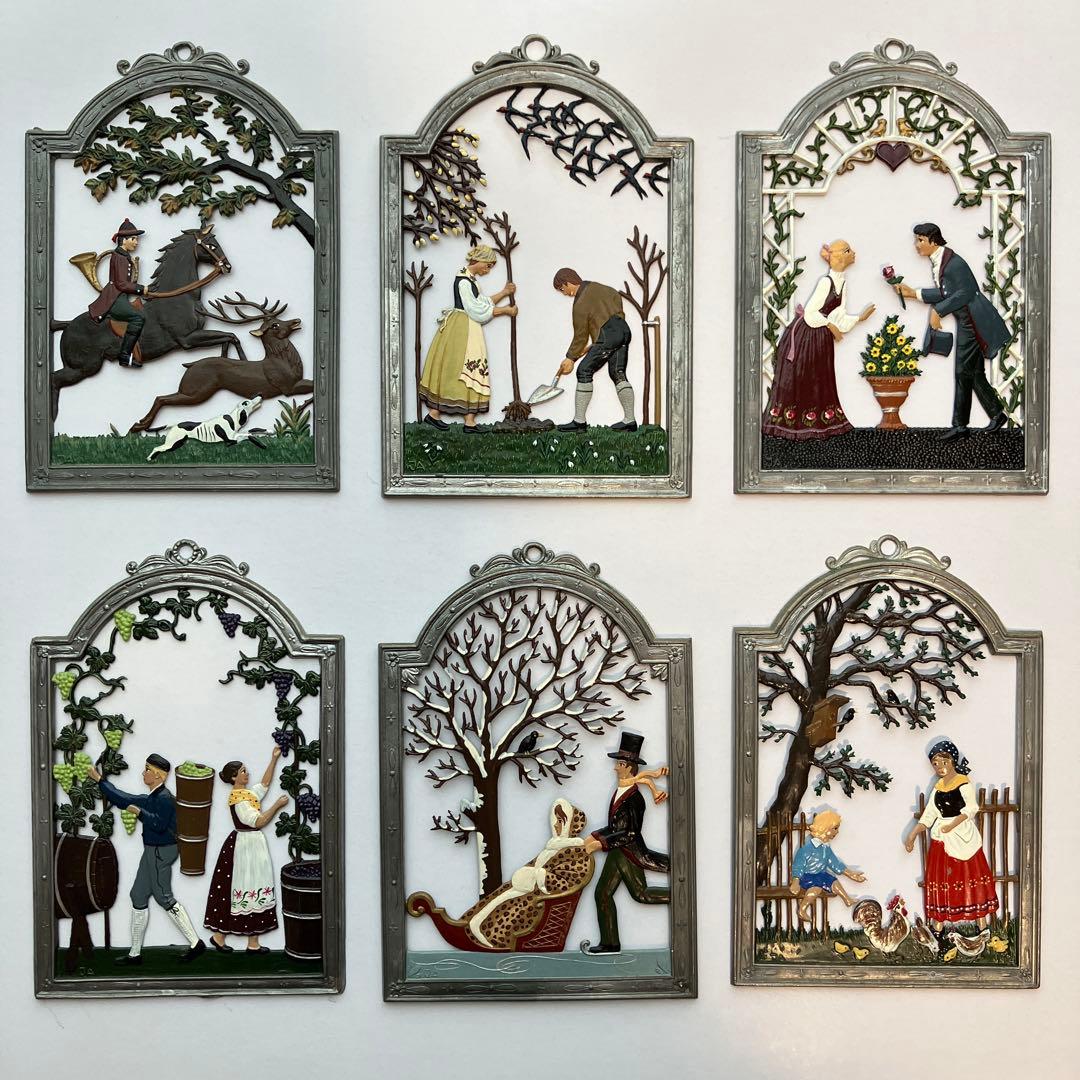 Wilhelm Schweizer ヴィルヘルムシュヴァイツァー　錫飾　６個 Wilhelm Schweizer ヴィルヘルム シュヴァイツァー クリスマスツリー