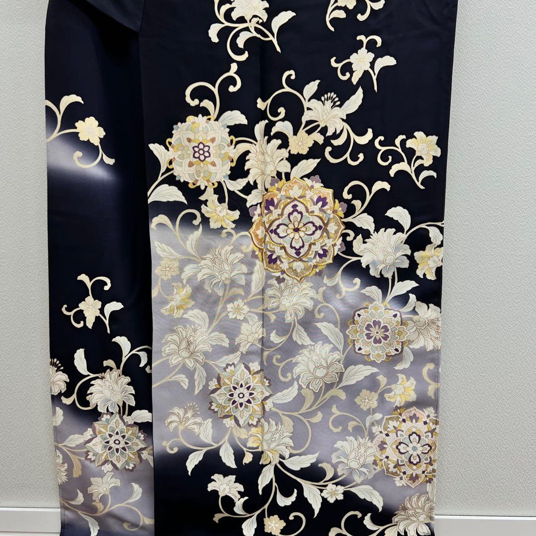 ボ*す様 裄68 正絹 袷 訪問着 アラベスク 難あり