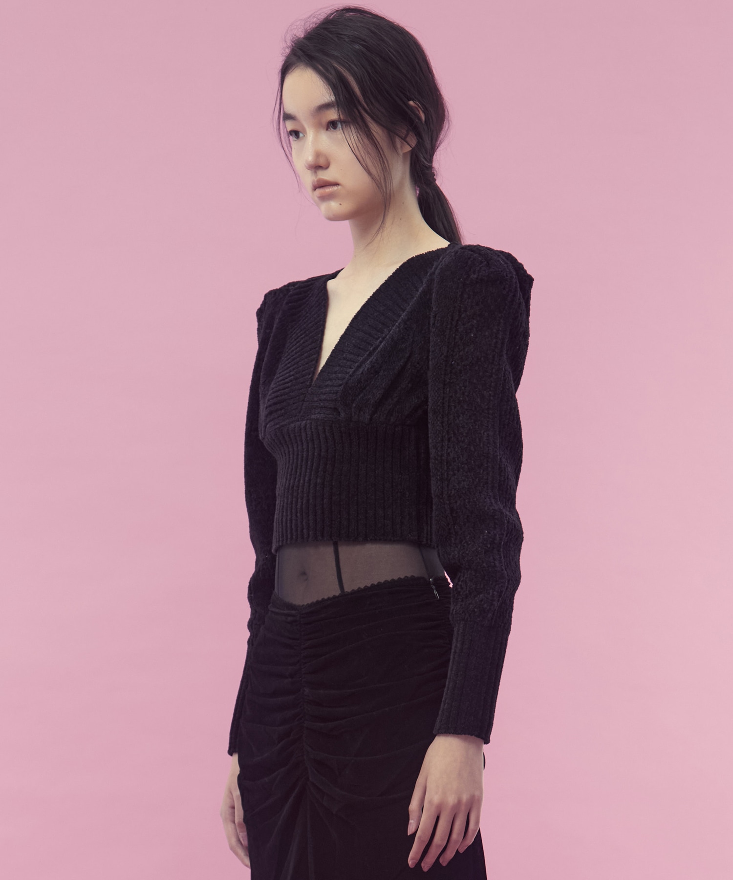 Mole knitted jumper(36 BLACK): FETICO: WOMENS｜ STUDIOUS ONLINE